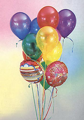  Ankara iek online iek siparii  19 adet karisik renkte uan balon buketi