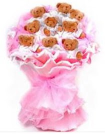 11 adet ayiciktan teddy bear buketi  Ankara cicekciler , demetevler cicek siparisi 