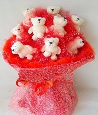 9 adet teddy bear buket  Ankara demetevler �i�ek sipari�i �i�ek yolla 