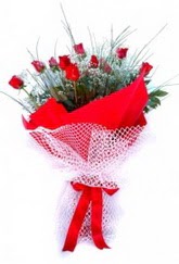  Demetevler Ankara �nternetten �i�ek sipari�i  9 adet kirmizi g�l buketi demeti