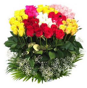  Ankara ucuz �i�ek g�nder �i�ek ma�azas� , �i�ek�i adresleri  51 adet renkli g�llerden aranjman tanzimi