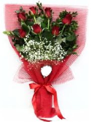 7 adet k�rm�z� g�lden buket tanzimi  Ankara demetevler cicek , cicekci 