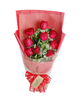 9 adet k�rm�z� g�lden g�rsel buket  demetevler �i�ek�i Ankara ucuz �i�ek g�nder 