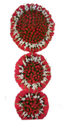  Ankara ucuz �i�ek g�nder �i�ek ma�azas� , �i�ek�i adresleri  3 katli Beyaz glay�llerden sepet