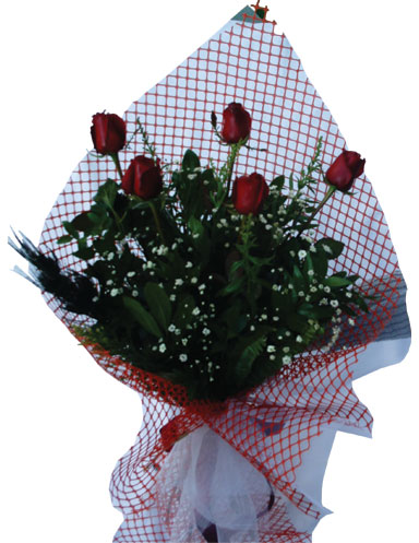  Ankara demetevler �i�ek�i ma�azas�  5 adet kirmizi g�llerden buket