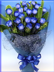 19 adet eşsiz mavi gül buketi  Ankara uluslararası çiçek gönderme 
