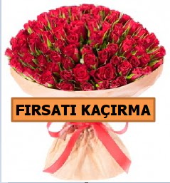 SON 1 GÜN İTHAL BÜYÜKBAŞ GÜL 101 ADET  Ankara internetten çiçek satışı  