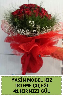41 Adet k�rm�z� g�l k�z isteme �i�e�i  Ankara �i�ek g�nderme sitemiz g�venlidir 