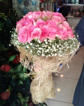 33 adet pembe g�l ni�an k�z isteme buketi  Ankara �i�ek g�nderme sitemiz g�venlidir 
