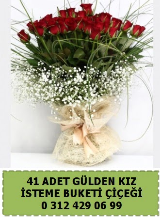 41 k�rm�z� g�lden k�z isteme �i�e�i buketi  Ankara �i�ek g�nderme sitemiz g�venlidir w