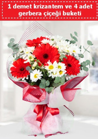 Krizantem ve Gerbera Buketi  Ankara demetevler �i�ek g�nderme �i�ek sipari�i sitesi 