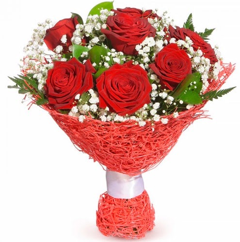 7 adet k�rm�z� g�l buketi  demetevler �i�ek yolla Ankara �i�ek�iler 