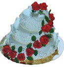  Ankara demetevler anneler günü çiçek yolla  3 katli güllerle süslü pasta