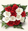  Ankara �i�ek , �i�ek�i , �i�ek�ilik  10 adet kirmizi beyaz g�ller - anneler g�n� i�in ideal se�imdir -