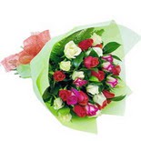 12 adet renkli gül buketi   Ankara çiçek gönderme sitemiz güvenlidir 