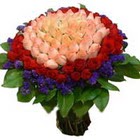 71 adet renkli gül buketi   demetevler çiçekçi Ankara ucuz çiçek gönder 