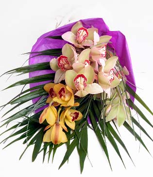  Ankara cicekciler , demetevler cicek siparisi  1 adet dal orkide buket halinde sunulmakta