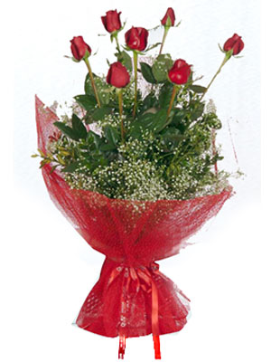  Ankara demetevler çiçek servisi , çiçekçi adresleri  7 adet gülden buket görsel sik sadelik