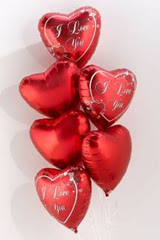  Demetevler Ankara �nternetten �i�ek sipari�i  6 adet kirmizi folyo kalp u�an balon buketi