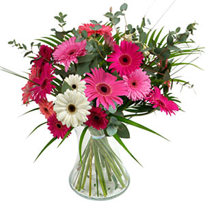 15 adet gerbera ve vazo �i�ek tanzimi  Ankara online �i�ek g�nderme sipari� 