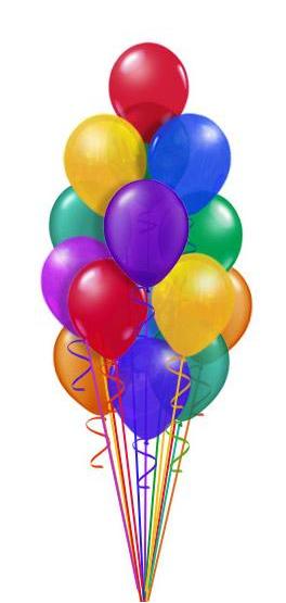 17 adet renkli uçan balon dogum günü parti 