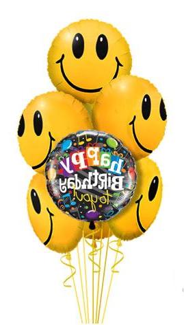 15 adet g�len adam parti balonu - u�an balon