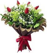  Ankara online çiçek gönderme sipariş  5 adet kirmizi gül buketi demeti
