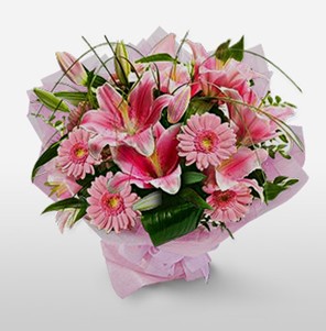1 dal kazablanka ve kır çiçek görsel buketi  Ankara internetten çiçek satışı 