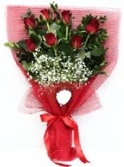 7 adet k�rm�z� g�lden buket tanzimi  Ankara demetevler cicek , cicekci 