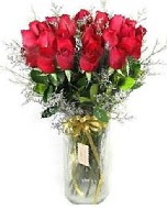 27 adet vazo içerisinde kırmızı gül  Demetevler Ankara İnternetten çiçek siparişi 