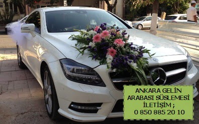 Ankara gelin araba süsü süslemesi  Ankara ucuz çiçek gönder çiçek mağazası , çiçekçi adresleri 