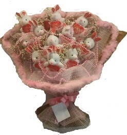 12 adet tavşan buketi  Ankara ucuz çiçek gönder çiçek mağazası , çiçekçi adresleri 