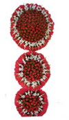  Ankara ucuz �i�ek g�nder �i�ek ma�azas� , �i�ek�i adresleri  3 katli Beyaz glay�llerden sepet
