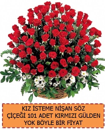 101 Güllü söz nişan kız isteme çiçeği  Ankara demetevler çiçek satışı 