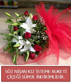 Söz nişan kız isteme buketi  Ankara demetevler çiçek yolla çiçekçi telefonları 