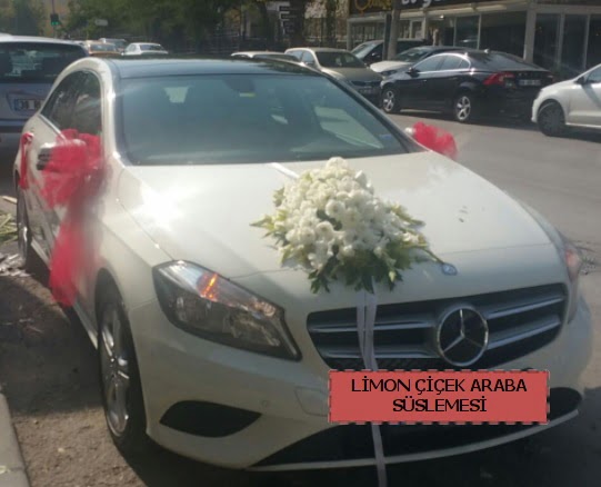 Araba süslemesi gelin arabası süsleme modeli  Ankara demetevler çiçek satışı 