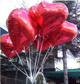 8 adet folyo kalp u�an balon  demetevler �i�ek�i Ankara ucuz �i�ek g�nder 