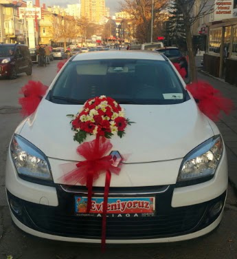 Araba süslemesi gelin arabası  Ankara çiçek , çiçekçi , çiçekçilik 