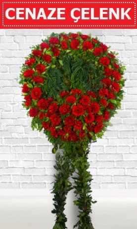 Kırmızı Çelenk Cenaze çiçeği  Demetevler Ankara İnternetten çiçek siparişi 