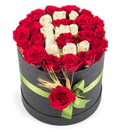 41 adet kırmızı beyaz gül harfli  Ankara demetevler çiçek siparişi çiçek yolla  